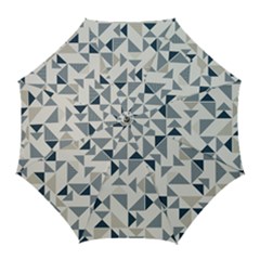 Geometric Triangle Modern Mosaic Golf Umbrellas by Amaryn4rt