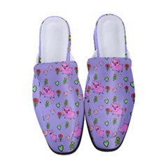 Flower Pink Pig Piggy Seamless Women s Classic Backless Heels by Ravend