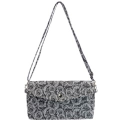 Vintage Clock Motif Pattern Removable Strap Clutch Bag by dflcprintsclothing