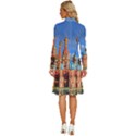 Architecture Building Cathedral Church Long Sleeve Shirt Collar A-Line Dress View4