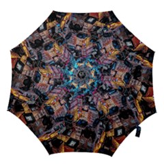 Aerial Photo Of Cityscape At Night Hook Handle Umbrellas (small) by Modalart