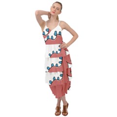 Dinosaur Dragon Drawing Cute Layered Bottom Dress by Ndabl3x