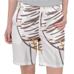 Abstract Hand Vine Lines Drawing Women s Pocket Shorts by Ndabl3x