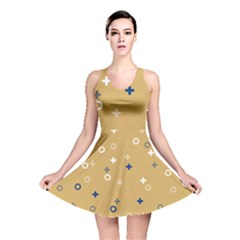 Cross Circles White Circles Reversible Skater Dress by Grandong