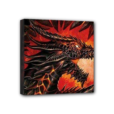 Dragon Mini Canvas 4  X 4  (stretched) by Ndabl3x