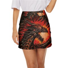 Dragon Mini Front Wrap Skirt by Ndabl3x