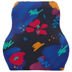 Patterns Rosebuds Car Seat Velour Cushion  by Ndabl3x