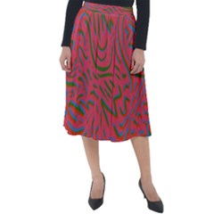 Pattern Saying Wavy Classic Velour Midi Skirt  by Ndabl3x