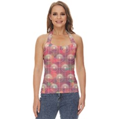 Colorful Background Abstract Basic Halter Top by Sarkoni