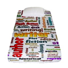 Writing Author Motivation Words Fitted Sheet (single Size) by Sarkoni