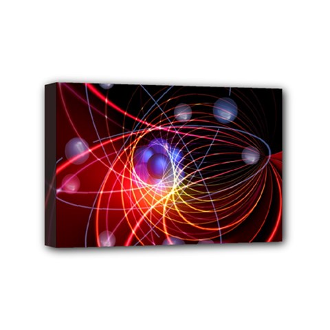 Physics Quantum Physics Particles Mini Canvas 6  X 4  (stretched) by Sarkoni
