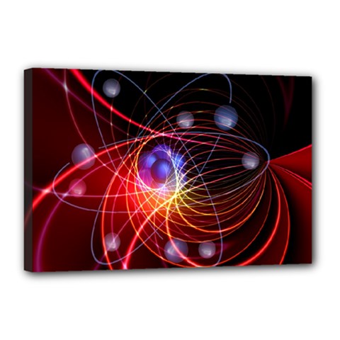 Physics Quantum Physics Particles Canvas 18  X 12  (stretched) by Sarkoni