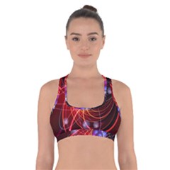 Physics Quantum Physics Particles Cross Back Sports Bra by Sarkoni