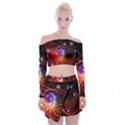 Physics Quantum Physics Particles Off Shoulder Top with Mini Skirt Set View1