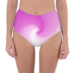 Abstract Spiral Pattern Background Reversible High-waist Bikini Bottoms by Sarkoni