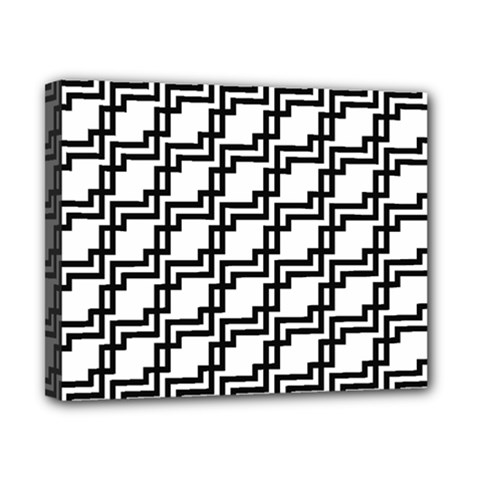 Pattern Monochrome Repeat Canvas 10  X 8  (stretched) by Apen