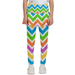 Chevron Pattern Design Texture Kids  Skirted Pants by Apen