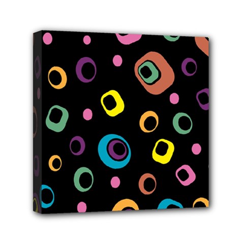 Abstract Background Retro 60s 70s Mini Canvas 6  X 6  (stretched) by Apen
