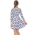 Pattern Star Repeating Black White Smock Dress View2