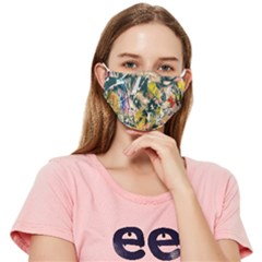 Art Graffiti Abstract Vintage Lines Fitted Cloth Face Mask (adult) by Amaryn4rt