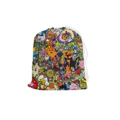 Cartoon Characters Tv Show  Adventure Time Multi Colored Drawstring Pouch (medium) by Sarkoni