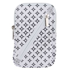 Star Curved Pattern Monochrome Belt Pouch Bag (small) by Pakjumat