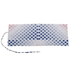 Dots Pointillism Abstract Chevron Roll Up Canvas Pencil Holder (s) by Pakjumat