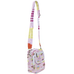 Cupcakes Wallpaper Paper Background Shoulder Strap Belt Bag by Apen