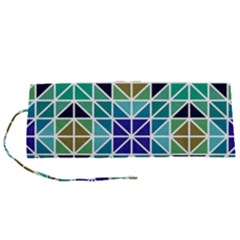 Mosaic Triangle Symmetry Roll Up Canvas Pencil Holder (s) by Apen