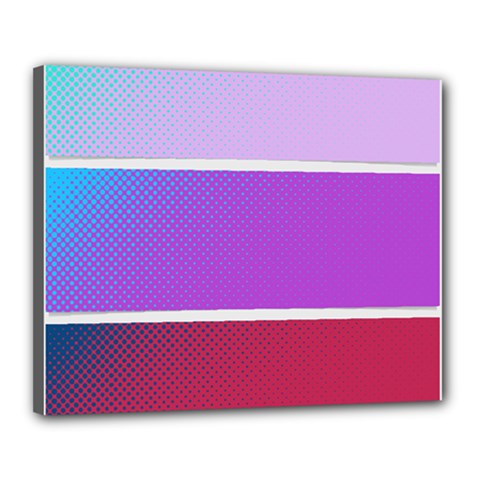 Pattern Banner Set Dot Abstract Canvas 20  X 16  (stretched) by Apen