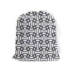 Ellipse Pattern Ellipse Dot Pattern Drawstring Pouch (xl) by Apen