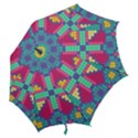 Checkerboard Squares Abstract Texture Patterns Hook Handle Umbrellas (Medium) View2
