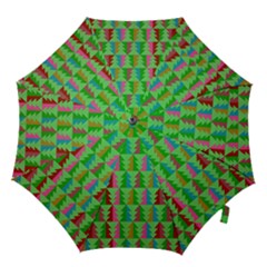Christmas Background Paper Hook Handle Umbrellas (small) by Modalart
