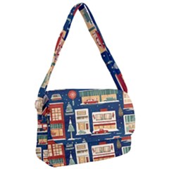 Background Mid Century Modern Courier Bag by Modalart