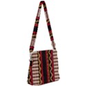 Textile Pattern Abstract Fabric Zipper Messenger Bag View1