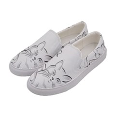 Dog Cat Domestic Animal Silhouette Women s Canvas Slip Ons by Modalart