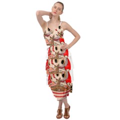 Ramen Cat Noodles Cute Japanes Layered Bottom Dress by Modalart