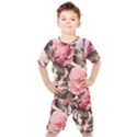 Rose Flower Seamless Kids  T-Shirt and Shorts Set View1