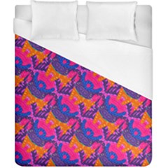 Purple Blue Abstract Pattern Duvet Cover (california King Size) by Bedest