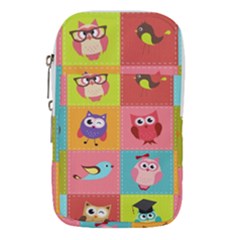 Owls Pattern Abstract Art Desenho Vector Cartoon Waist Pouch (small) by Bedest