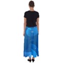 Abstract Classic Blue Background Flared Maxi Skirt View2