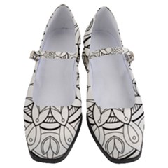 Mandala Drawing Dyes Page Women s Mary Jane Shoes by Ravend