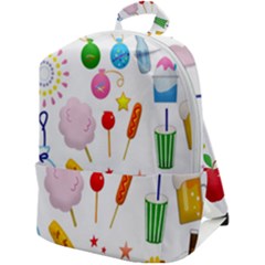 Summer Fair Food Goldfish Zip Up Backpack by Ravend