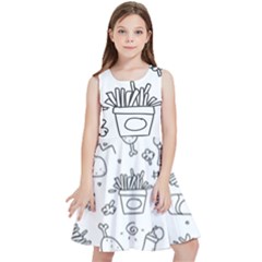 Set Chalk Out Scribble Collection Kids  Skater Dress by Ravend