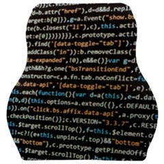 Close Up Code Coding Computer Car Seat Velour Cushion  by Amaryn4rt
