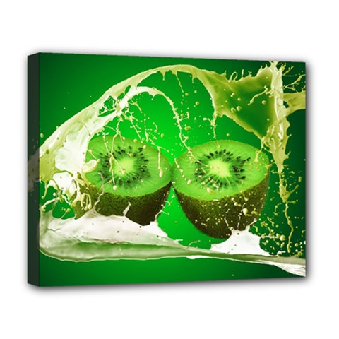 Kiwi Fruit Vitamins Healthy Cut Deluxe Canvas 20  X 16  (stretched) by Amaryn4rt