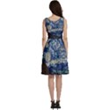 Mosaic Art Vincent Van Gogh Starry Night Sleeveless V-Neck Skater Dress with Pockets View4