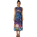 Cartoon Dog Vincent Van Gogh s Starry Night Parody Sleeveless Round Neck Midi Dress View1