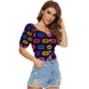 Pattern Background Structure Black Button up blouse View3