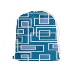 Geometric Rectangle Shape Linear Drawstring Pouch (xl) by Pakjumat